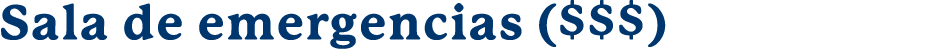 ﻿Sala de emergencias ($$$)