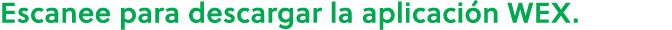 Escanee para descargar la aplicaci n WEX. 
