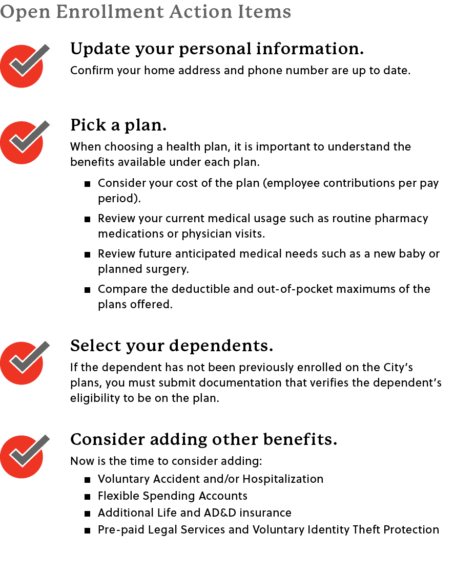 Open Enrollment Action Items 