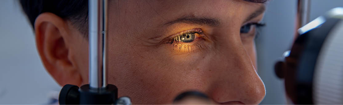Woman having an eye exam
